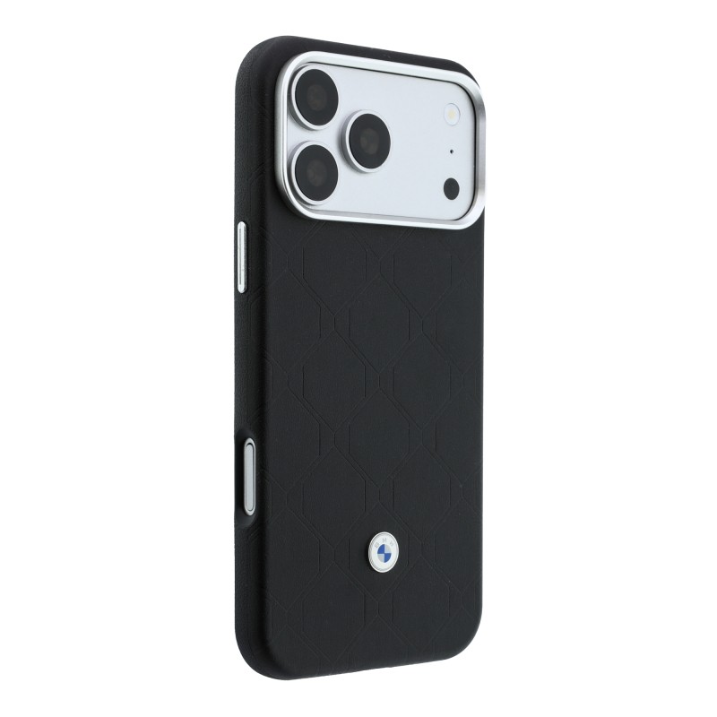 Apple iPhone 18 Pro Max Kılıf BMW Orjinal Lisanslı M-safe Şarj Özellikli Metal Logolu Kabartmalı Kapitone Deri Kartlıklı Kapak - 16