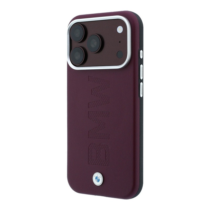 Apple iPhone 18 Pro Max Kılıf BMW Orjinal Lisanslı M-safe Şarj Özellikli Ortalı Sıcak Damga Logolu Deri Kapak - 10