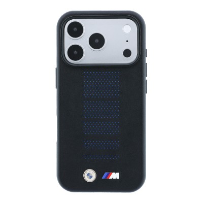 Apple iPhone 18 Pro Max Kılıf BMW Orjinal Lisanslı M-safe Şarj Özellikli PU Delikli Metal M Logolu Kapak - 4