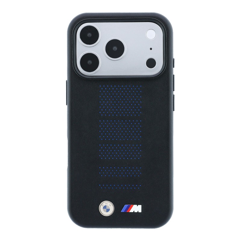 Apple iPhone 18 Pro Max Kılıf BMW Orjinal Lisanslı M-safe Şarj Özellikli PU Delikli Metal M Logolu Kapak - 4