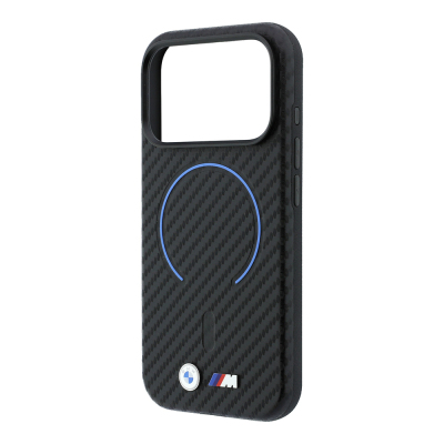 Apple iPhone 18 Pro Max Kılıf BMW Orjinal Lisanslı M-safe Şarj Özellikli PU Metal Logolu Kırmızı Halka Tasarımlı Kapak - 14