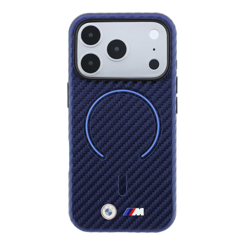 Apple iPhone 18 Pro Max Kılıf BMW Orjinal Lisanslı M-safe Şarj Özellikli PU Metal Logolu Kırmızı Halka Tasarımlı Kapak - 19