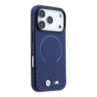 Apple iPhone 18 Pro Max Kılıf BMW Orjinal Lisanslı M-safe Şarj Özellikli PU Metal Logolu Kırmızı Halka Tasarımlı Kapak - 20