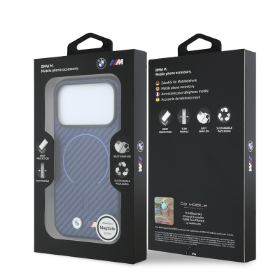 Apple iPhone 18 Pro Max Kılıf BMW Orjinal Lisanslı M-safe Şarj Özellikli PU Metal Logolu Kırmızı Halka Tasarımlı Kapak - 24