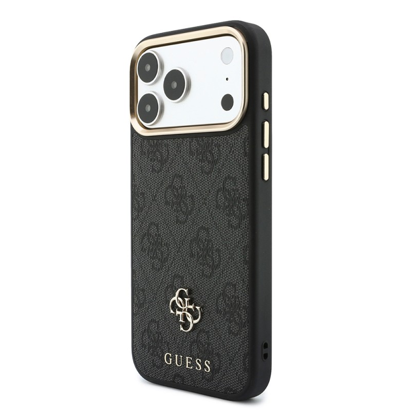Apple iPhone 18 Pro Max Kılıf Guess Orjinal Lisanslı 4G ve Yazı Logolu Kartlıklı Kapak - 4