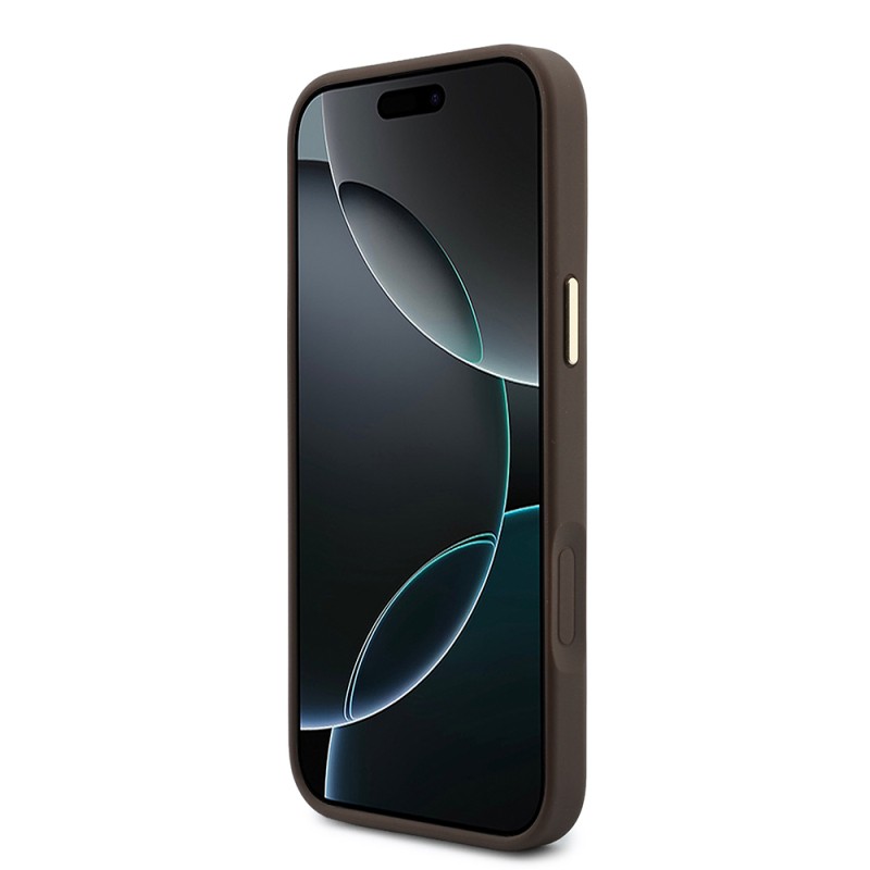 Apple iPhone 18 Pro Max Kılıf Guess Orjinal Lisanslı 4G ve Yazı Logolu Kartlıklı Kapak - 9