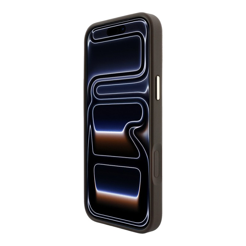 Apple iPhone 18 Pro Max Kılıf Guess Orjinal Lisanslı M-safe Şarj Özellikli Deri 4G Desenli Şeritli Yazı Logolu Kapak - 15