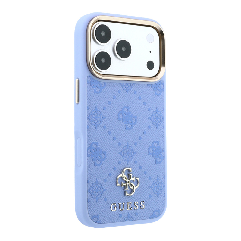 Apple iPhone 18 Pro Max Kılıf Guess Orjinal Lisanslı M-safe Şarj Özellikli Klasik Yazı ve 4G Logolu PU Deri Peony Kapak - 28