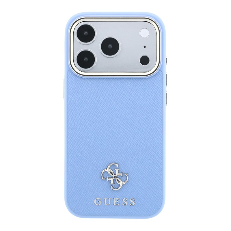 Apple iPhone 18 Pro Max Kılıf Guess Orjinal Lisanslı M-safe Şarj Özellikli Klasik Yazı ve 4G Logolu PU Deri Saffiano Kapak - 20