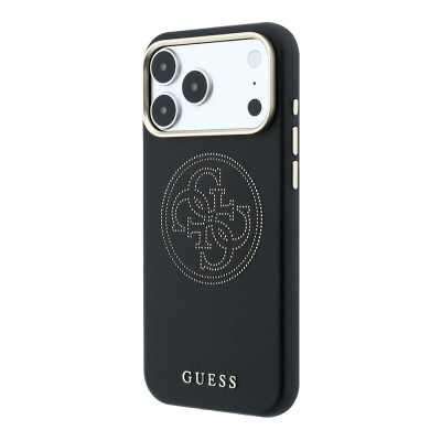 Apple iPhone 18 Pro Max Kılıf Guess Orjinal Lisanslı M-safe Şarj Özellikli PU Delikli 4G ve Yazı Logolu Kapak - 12