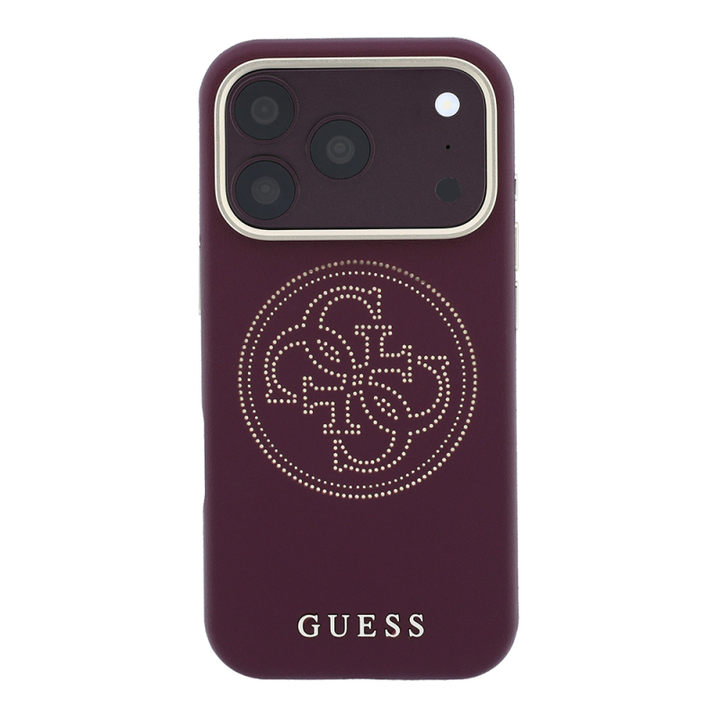 Apple iPhone 18 Pro Max Kılıf Guess Orjinal Lisanslı M-safe Şarj Özellikli PU Delikli 4G ve Yazı Logolu Kapak - 20