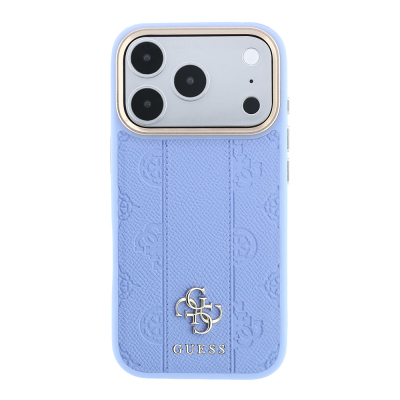 Apple iPhone 18 Pro Max Kılıf Guess Orjinal Lisanslı M-safe Şarj Özellikli Şeritli Peony 4G ve Yazı Logolu Kapak - 27
