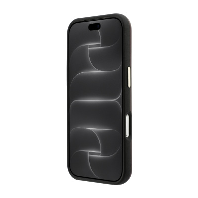 Apple iPhone 18 Pro Max Kılıf Guess Orjinal Lisanslı Metal Kamera Çerçeveli 4G Büyük Taşlı Resin Logolu PU Kapak - 5