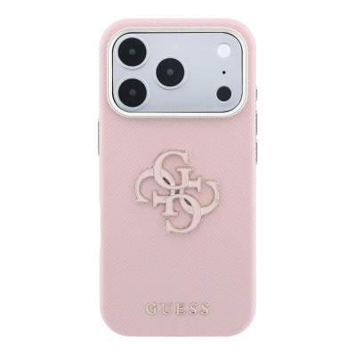 Apple iPhone 18 Pro Max Kılıf Guess Orjinal Lisanslı PU Yazı ve 4G Büyük Metal Logolu Kapak - 5
