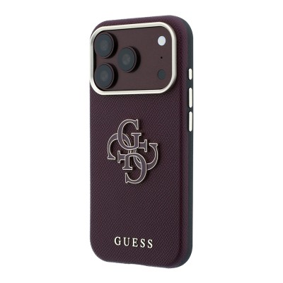 Apple iPhone 18 Pro Max Kılıf Guess Orjinal Lisanslı PU Yazı ve 4G Büyük Metal Logolu Kapak - 11