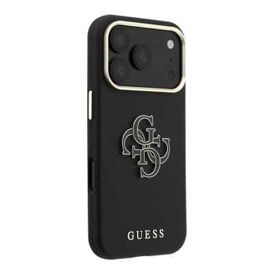 Apple iPhone 18 Pro Max Kılıf Guess Orjinal Lisanslı PU Yazı ve 4G Büyük Metal Logolu Kapak - 20