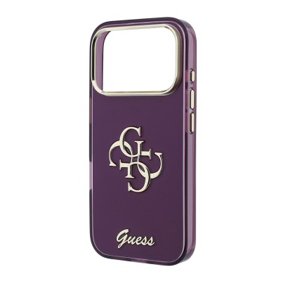 Apple iPhone 18 Pro Max Kılıf Guess Orjinal Lisanslı Yazı ve 4G Büyük Metal Logolu Silikon Kapak - 24