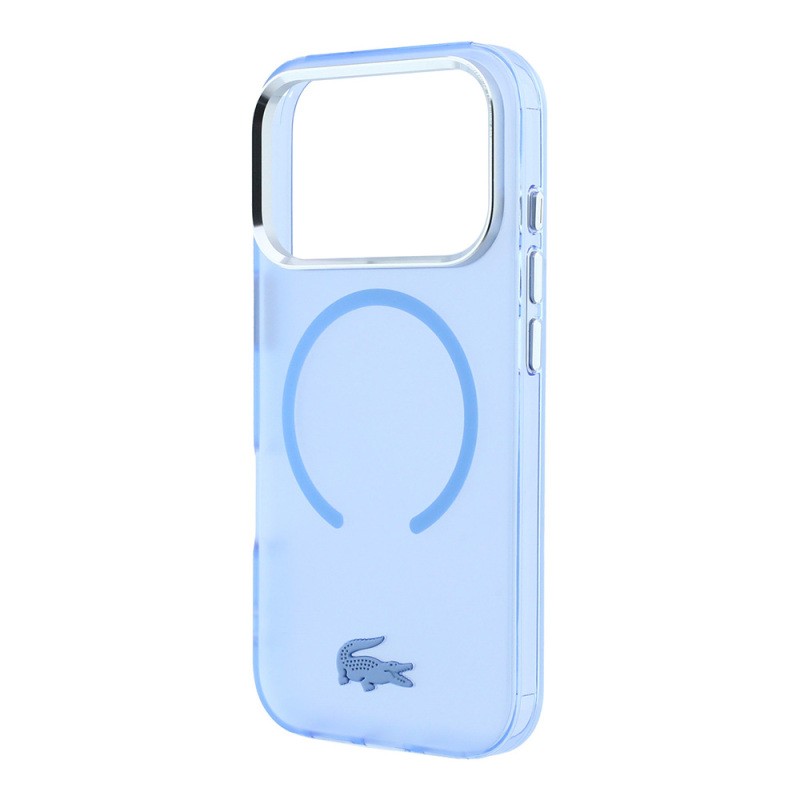 Apple iPhone 18 Pro Max Kılıf Lacoste Orjinal Lisanslı M-safe C-Magnet İkonik Timsah Logolu IML Frosted Kapak - 6