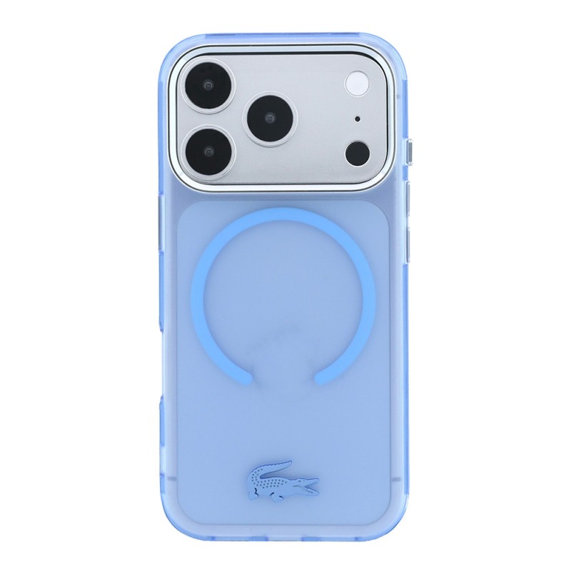Apple iPhone 18 Pro Max Kılıf Lacoste Orjinal Lisanslı M-safe C-Magnet İkonik Timsah Logolu IML Frosted Kapak - 10