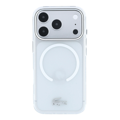 Apple iPhone 18 Pro Max Kılıf Lacoste Orjinal Lisanslı M-safe C-Magnet İkonik Timsah Logolu IML Frosted Kapak - 20