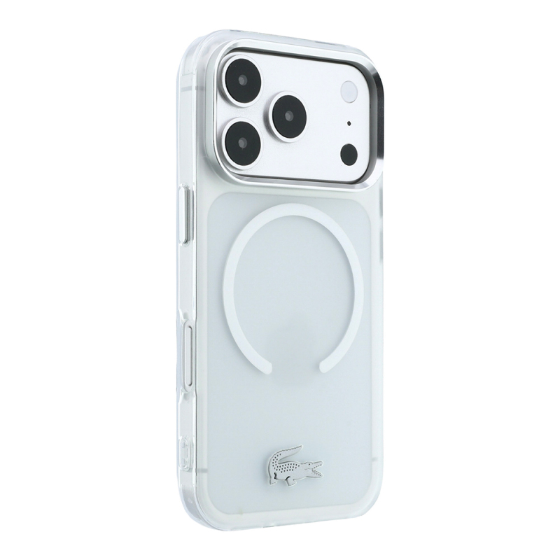 Apple iPhone 18 Pro Max Kılıf Lacoste Orjinal Lisanslı M-safe C-Magnet İkonik Timsah Logolu IML Frosted Kapak - 21