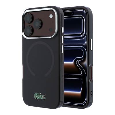 Apple iPhone 18 Pro Max Kılıf Lacoste Orjinal Lisanslı M-safe Şarj Özellikli Lake Timsah Logolu IML Frosted Kapak - Lacoste