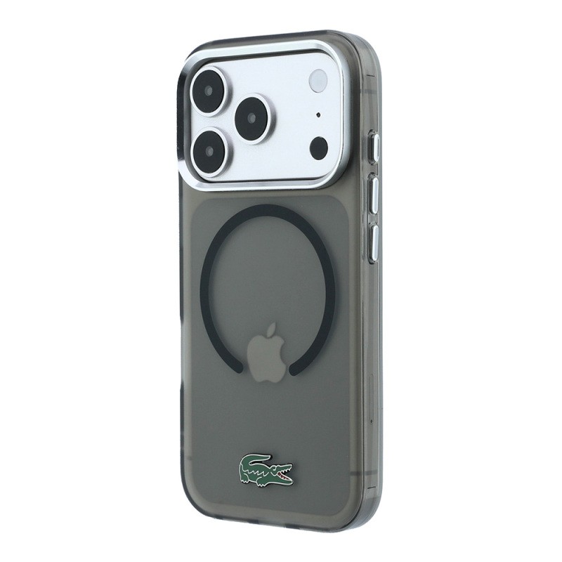Apple iPhone 18 Pro Max Kılıf Lacoste Orjinal Lisanslı M-safe Şarj Özellikli Lake Timsah Logolu IML Frosted Kapak - 12