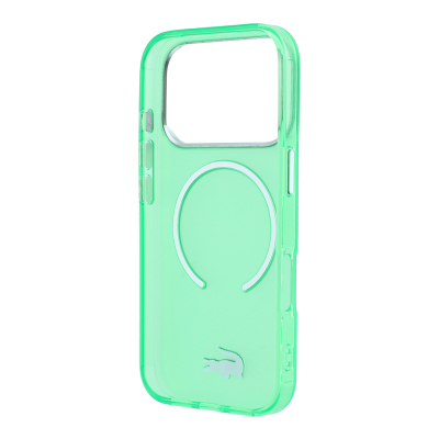 Apple iPhone 18 Pro Max Kılıf Lacoste Orjinal Lisanslı M-safe Şarj Özellikli Lake Timsah Logolu IML Frosted Kapak - 31