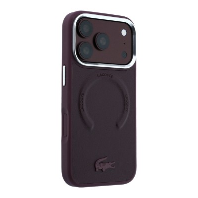 Apple iPhone 18 Pro Max Kılıf Lacoste Orjinal Lisanslı M-safe Şarj Özellikli Lenglen Icon Metal Logolu Kapak - 4