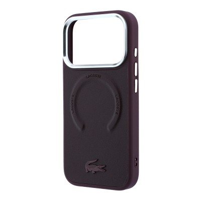 Apple iPhone 18 Pro Max Kılıf Lacoste Orjinal Lisanslı M-safe Şarj Özellikli Lenglen Icon Metal Logolu Kapak - 6