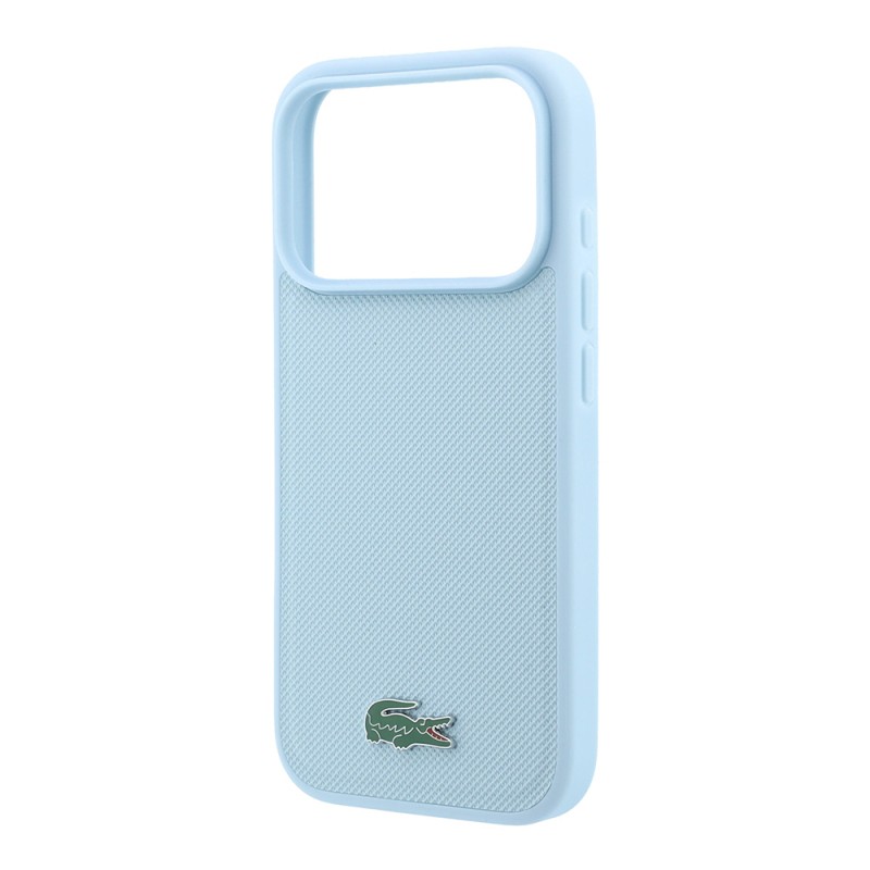 Apple iPhone 18 Pro Max Kılıf Lacoste Orjinal Lisanslı M-safe Şarj Özellikli PU Pike Desenli Metal Logolu Kapak - 46