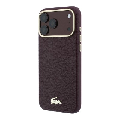 Apple iPhone 18 Pro Max Kılıf Lacoste Orjinal Lisanslı M-Safe Şarj Özellikli PVC Yarı Pike Desenli Arka Yüzey İkonik Timsah Dokuma Logolu Kapak - 4