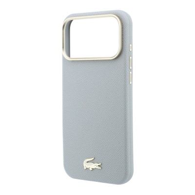 Apple iPhone 18 Pro Max Kılıf Lacoste Orjinal Lisanslı M-Safe Şarj Özellikli PVC Yarı Pike Desenli Arka Yüzey İkonik Timsah Dokuma Logolu Kapak - 15