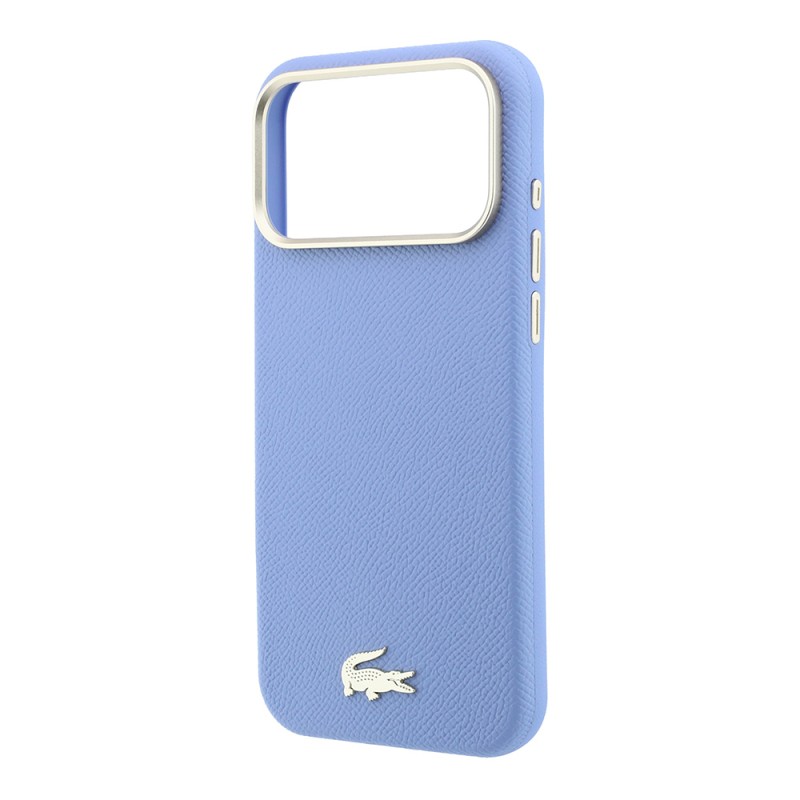 Apple iPhone 18 Pro Max Kılıf Lacoste Orjinal Lisanslı M-Safe Şarj Özellikli PVC Yarı Pike Desenli Arka Yüzey İkonik Timsah Dokuma Logolu Kapak - 22