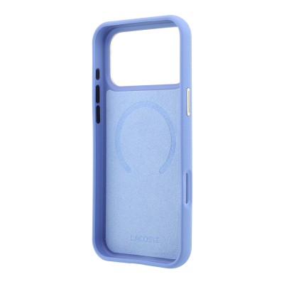 Apple iPhone 18 Pro Max Kılıf Lacoste Orjinal Lisanslı M-Safe Şarj Özellikli PVC Yarı Pike Desenli Arka Yüzey İkonik Timsah Dokuma Logolu Kapak - 23
