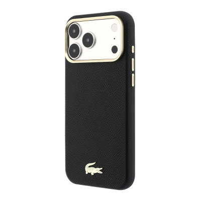 Apple iPhone 18 Pro Max Kılıf Lacoste Orjinal Lisanslı M-Safe Şarj Özellikli PVC Yarı Pike Desenli Arka Yüzey İkonik Timsah Dokuma Logolu Kapak - 26