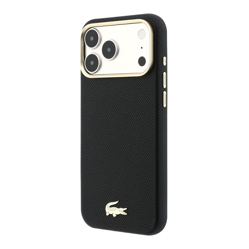 Apple iPhone 18 Pro Max Kılıf Lacoste Orjinal Lisanslı M-Safe Şarj Özellikli PVC Yarı Pike Desenli Arka Yüzey İkonik Timsah Dokuma Logolu Kapak - 26