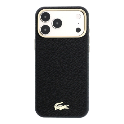 Apple iPhone 18 Pro Max Kılıf Lacoste Orjinal Lisanslı M-Safe Şarj Özellikli PVC Yarı Pike Desenli Arka Yüzey İkonik Timsah Dokuma Logolu Kapak - 27