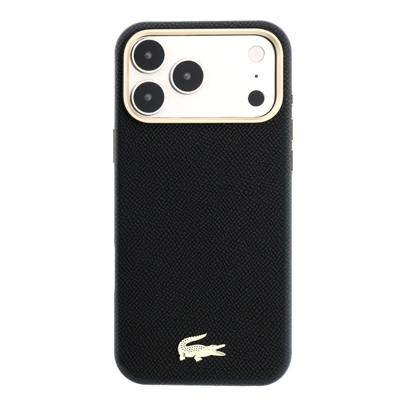 Apple iPhone 18 Pro Max Kılıf Lacoste Orjinal Lisanslı M-Safe Şarj Özellikli PVC Yarı Pike Desenli Arka Yüzey İkonik Timsah Dokuma Logolu Kapak - 27
