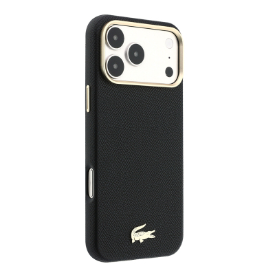 Apple iPhone 18 Pro Max Kılıf Lacoste Orjinal Lisanslı M-Safe Şarj Özellikli PVC Yarı Pike Desenli Arka Yüzey İkonik Timsah Dokuma Logolu Kapak - 28