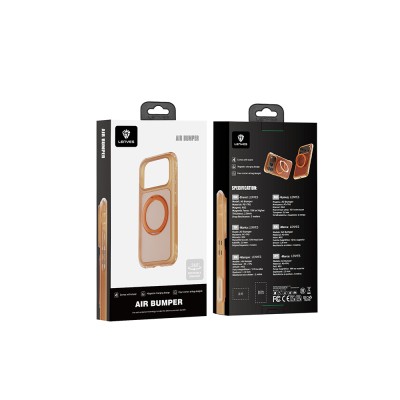 Apple iPhone 18 Pro Max Kılıf Lenyes Air Bumper Serisi M-safe Şarj Özellikli Airbag Tasarımlı Standlı Kapak - 7