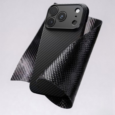 Apple iPhone 18 Pro Max Kılıf M-safe Şarj Özellikli 1500D Aramid Fiber Lens Korumalı Amazingthing Titan Max Serisi Karbon Kapak - 11