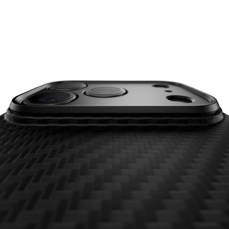 Apple iPhone 18 Pro Max Kılıf M-safe Şarj Özellikli 1500D Aramid Fiber Lens Korumalı Amazingthing Titan Max Serisi Karbon Kapak - 9