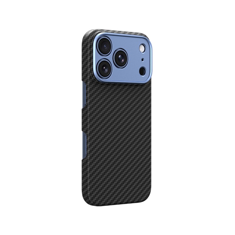 Apple iPhone 18 Pro Max Kılıf M-safe Şarj Özellikli 1500D Aramid Fiber Lens Korumalı Amazingthing Titan Max Serisi Karbon Kapak - 16