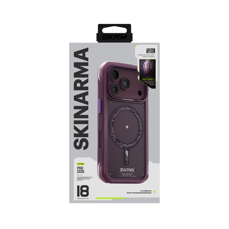 Apple iPhone 18 Pro Max Kılıf M-Safe Şarj Özellikli Airbag Tasarımlı Skinarma Avion Kapak - 11