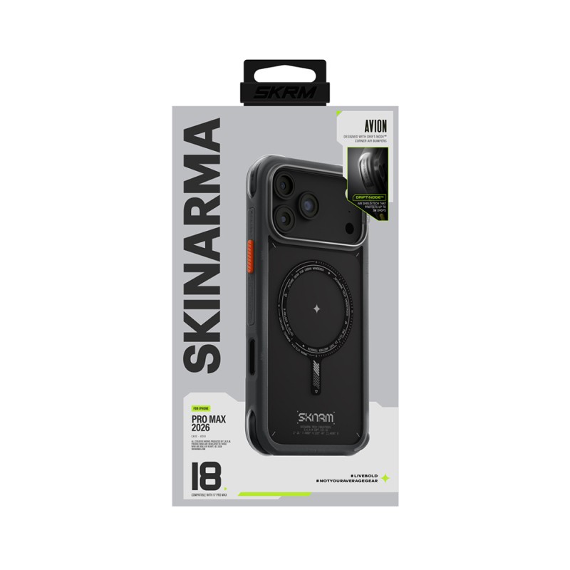 Apple iPhone 18 Pro Max Kılıf M-Safe Şarj Özellikli Airbag Tasarımlı Skinarma Avion Kapak - 36