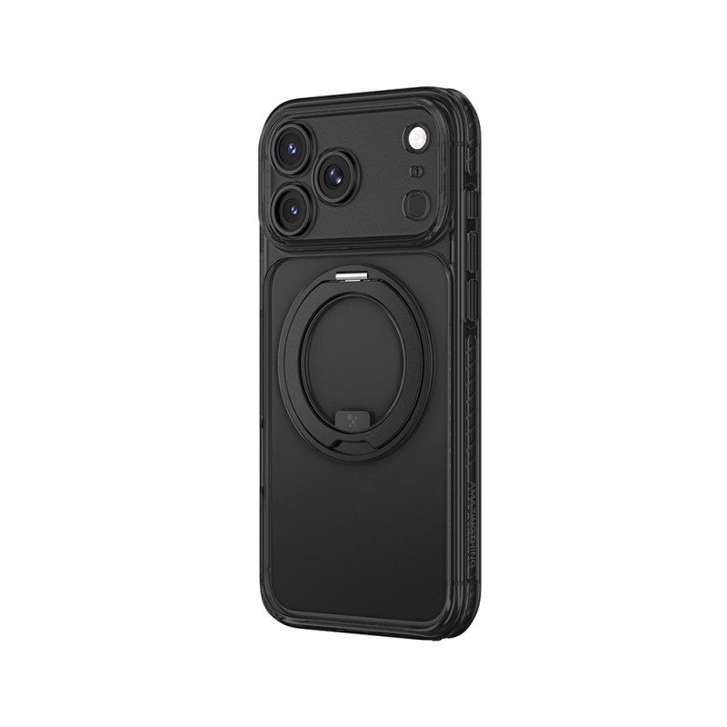Apple iPhone 18 Pro Max Kılıf M-Safe Şarj Özellikli Airbag Tasarımlı Standlı Lens Korumalı AmazingThing Titan Pro MagSpin Kapak - 3