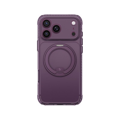 Apple iPhone 18 Pro Max Kılıf M-Safe Şarj Özellikli Airbag Tasarımlı Standlı Lens Korumalı AmazingThing Titan Pro MagSpin Kapak