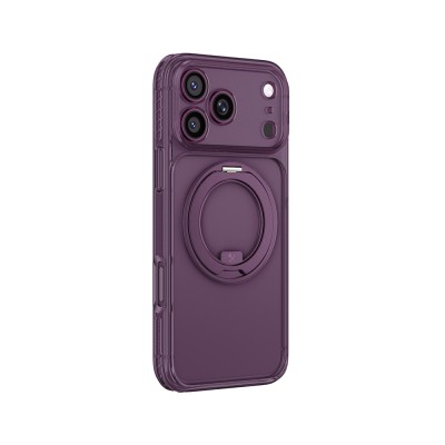 Apple iPhone 18 Pro Max Kılıf M-Safe Şarj Özellikli Airbag Tasarımlı Standlı Lens Korumalı AmazingThing Titan Pro MagSpin Kapak - 9