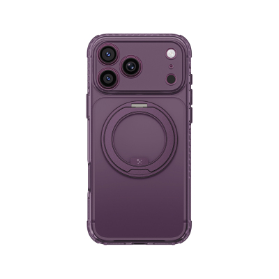 Apple iPhone 18 Pro Max Kılıf M-Safe Şarj Özellikli Airbag Tasarımlı Standlı Lens Korumalı AmazingThing Titan Pro MagSpin Kapak - Amazingthing